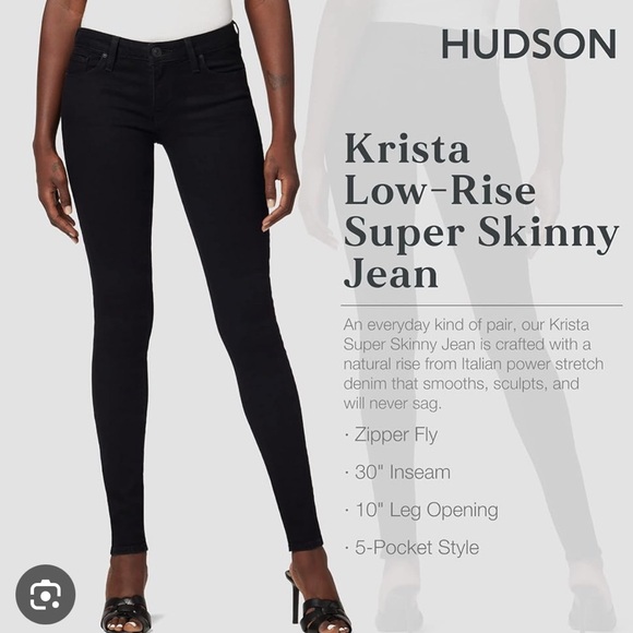 HUDSON Skinny Jeans. Size 25. EUC. Dark Wash. - Picture 2 of 8